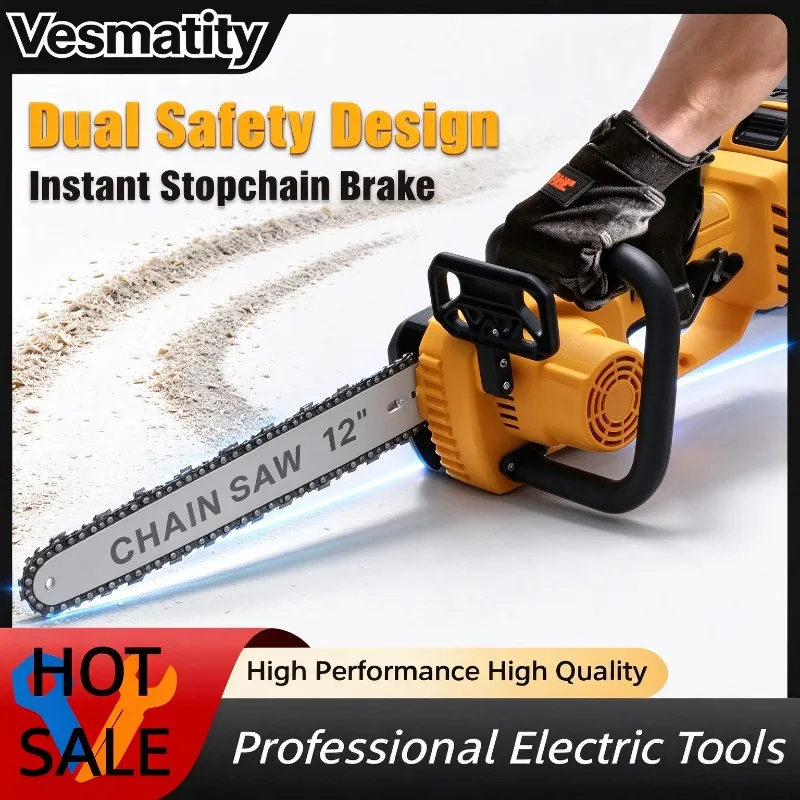 Electric Saw Tool Cordless Chain Saw Automatic Oiler Chainsaw Dehydration withor Tree Cutting and Logging For Dewalt Battery