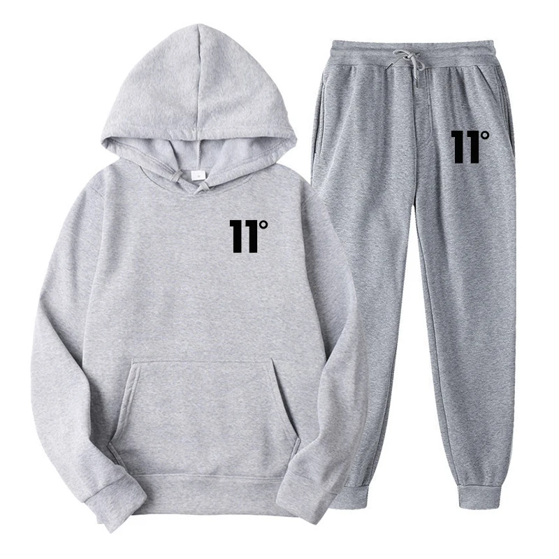 Autumn Men Digital Printing Tracksuit 2 Pieces Sets Hooded Sweatshirt +Drawstring Pants Male Hoodies Running Sportswear Men