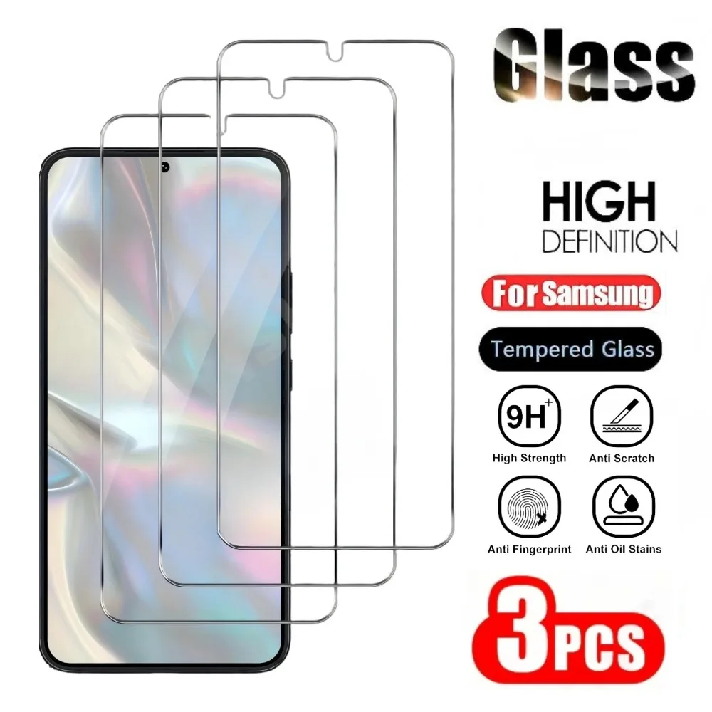

3Pcs Ultra Clear Screen Protector for Samsung Galaxy S25 S24 Ultra S23 S22 S21 Plus S25 Edge S24 FE Anti-Scratch Tempered Glass