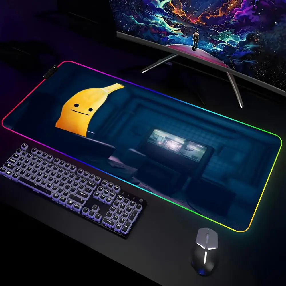 My Friend Pedro Mouse Pad Gamer RGB Deskmat Keyboard Mat Gaming Laptops LED Mousepad Desk Protector Anime Mause Mats