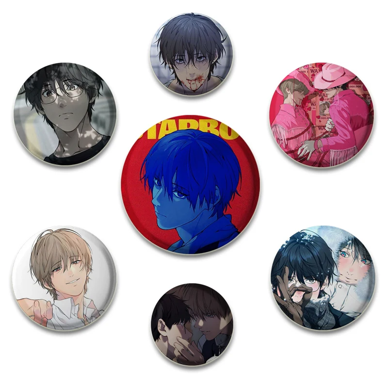 32/44/58mm New Lost in The Cloud BL Anime Button Pin Cartoon Skylar Cirrus Brooch Badge Backpack Decor Jewelry Accessories