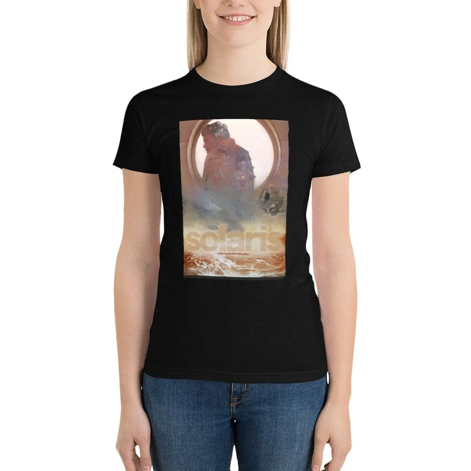 SOLARIS a film by Andrei Tarkovsky / Fan Art poster T-Shirt new edition customs design your own Womens clothing