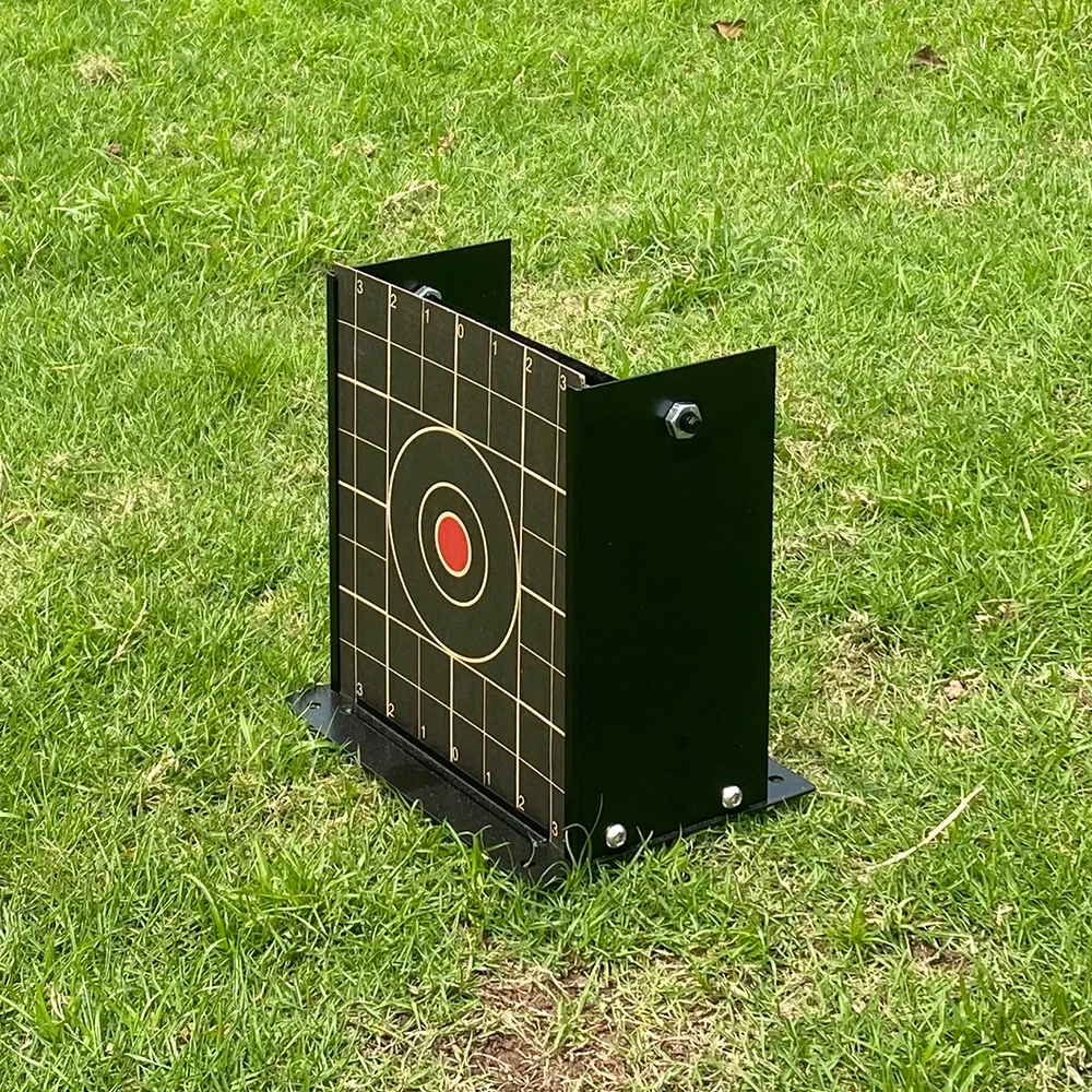 

Metal Target Stand with Paper Targets Outdoor and Indoor Sports Shooting Practice Airsoft Airgun