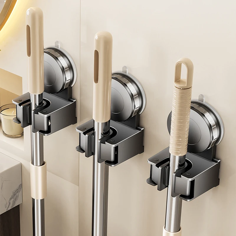 

Компактный органайзер для швабры на присоске, полка для ванной комнаты из АБС-пластика без дрели, съемная водонепроницаемая настенная полка для хранения