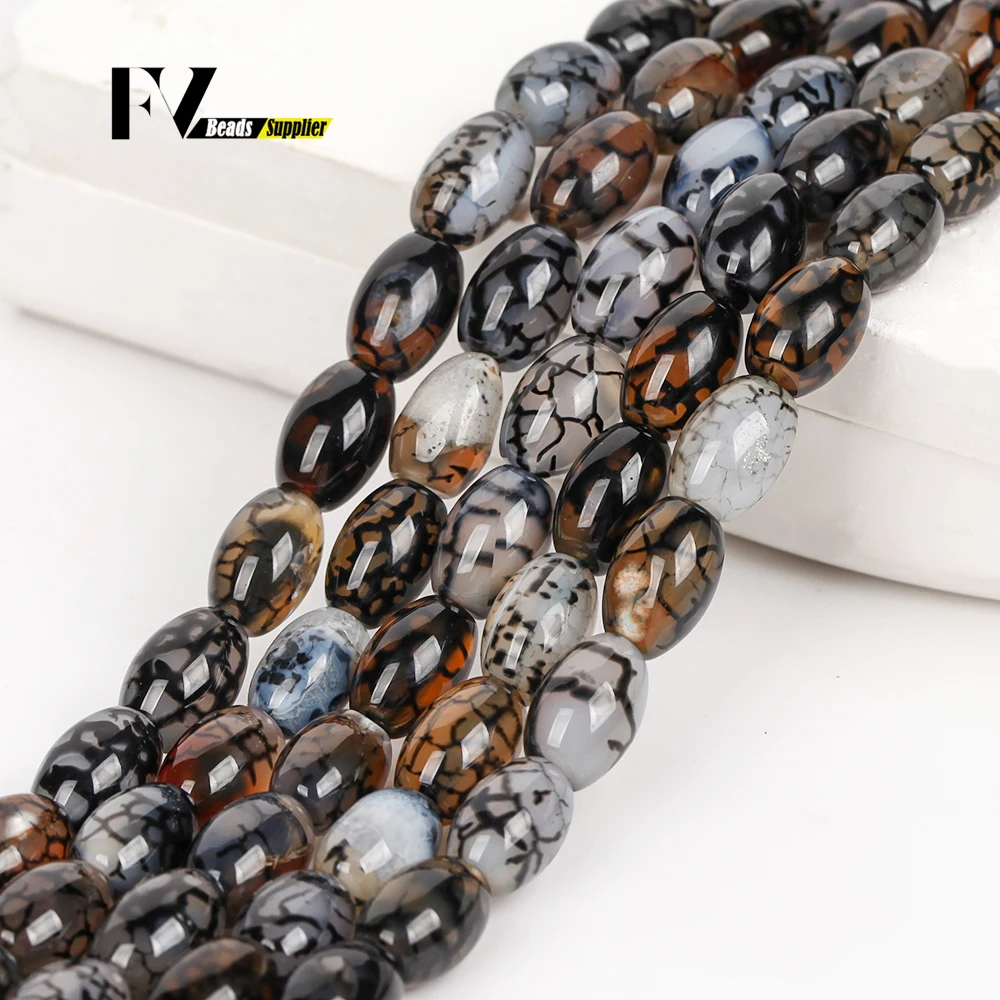 8x12 مللي متر الأحجار الطبيعية الخرز الأرز شكل أسود أحمر العقيق فضفاض الخرز لصنع المجوهرات سوار ذاتي الصنع إكسسوارات عقد يدوية الصنع