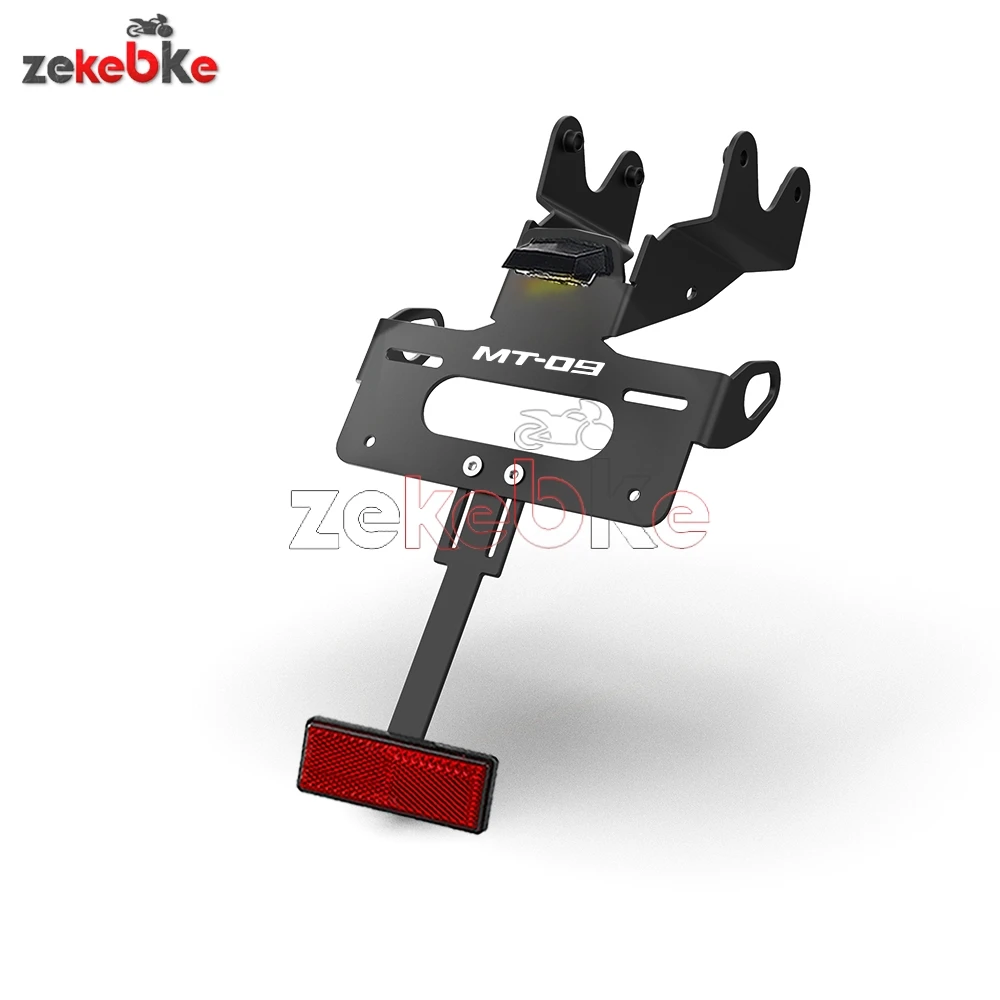 

For YAMAHA MT-09 SP MT09 09SP 2021 2022 2023 2024 Motorcycle Tilt License Plate Holder Fender Eliminator Registration Bracket