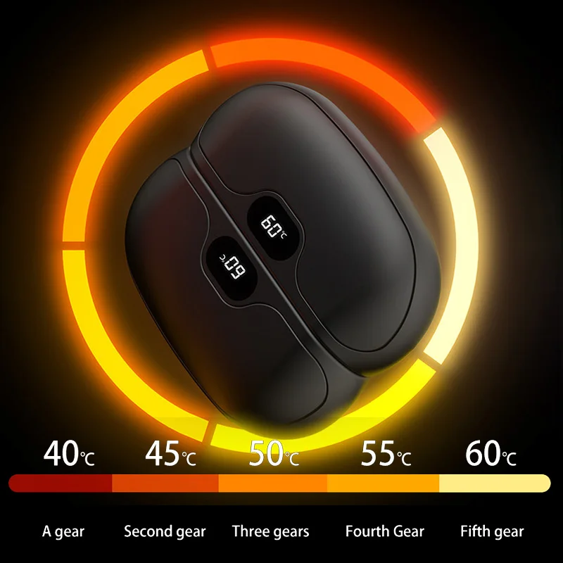 جهاز تدفئة اليد المغناطيسي Xiaomi 2 في 1، شاشة رقمية، دفء طويل الأمد، تسخين سريع، جهاز تدفئة محمول كهربائي لفصل الشتاء #3