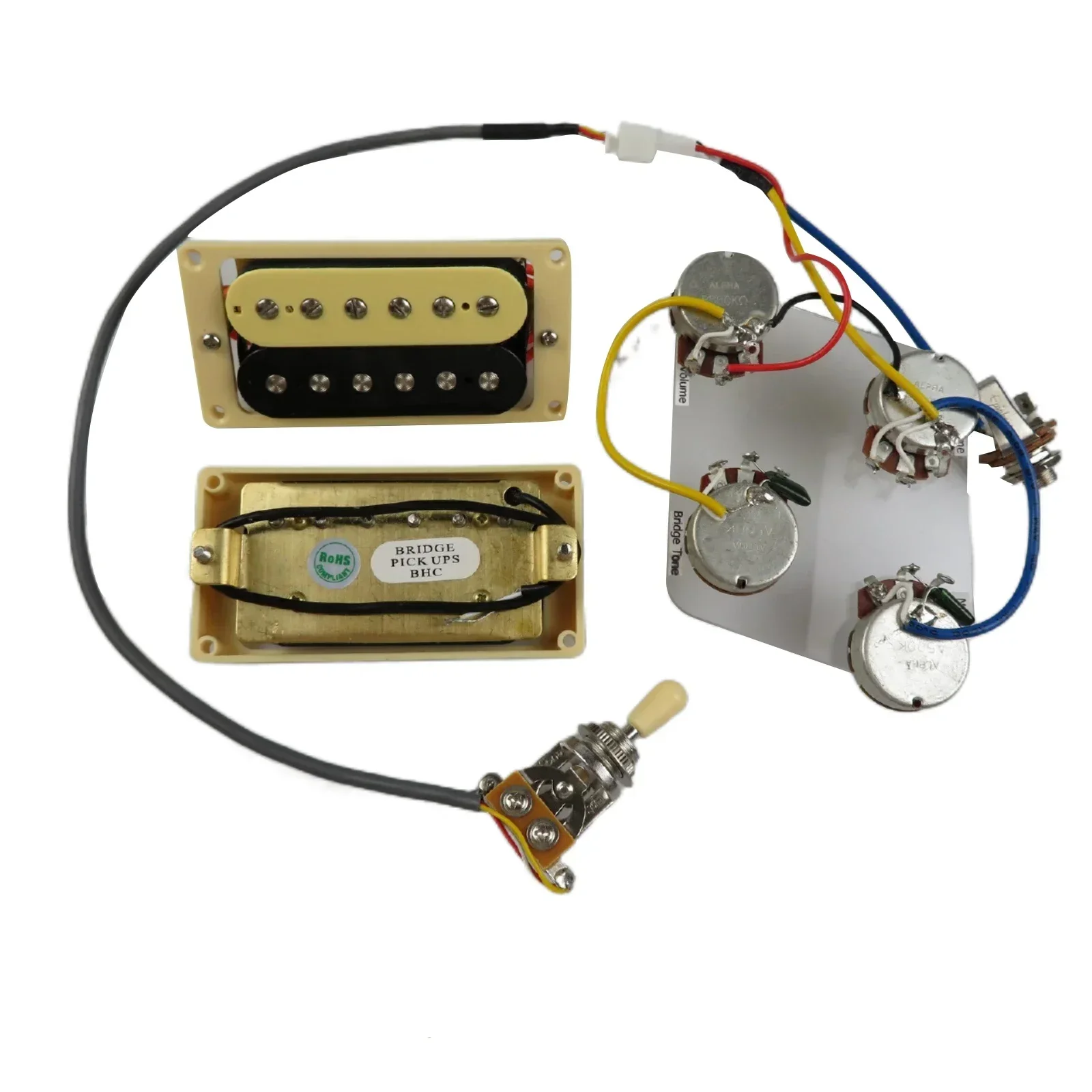 

Q-X Music Store-Humbucker Pickups Set Electric Guitar PickupsWiring Harness For Guitar Parts