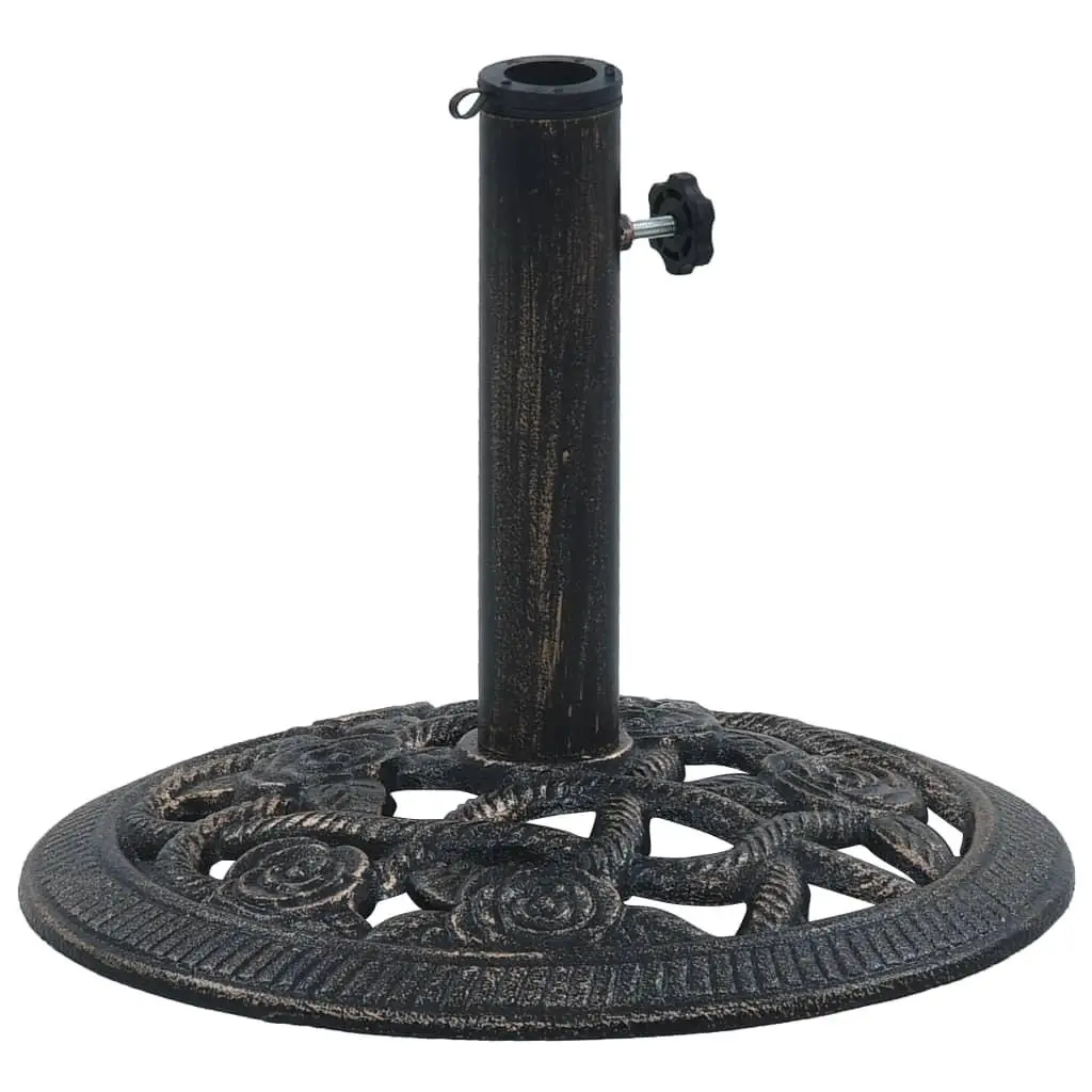 

Heavy-Duty 19.8 lb Bronze Umbrella Base - 15.7 Cast Iron Stand for Patio and Outdoor Use