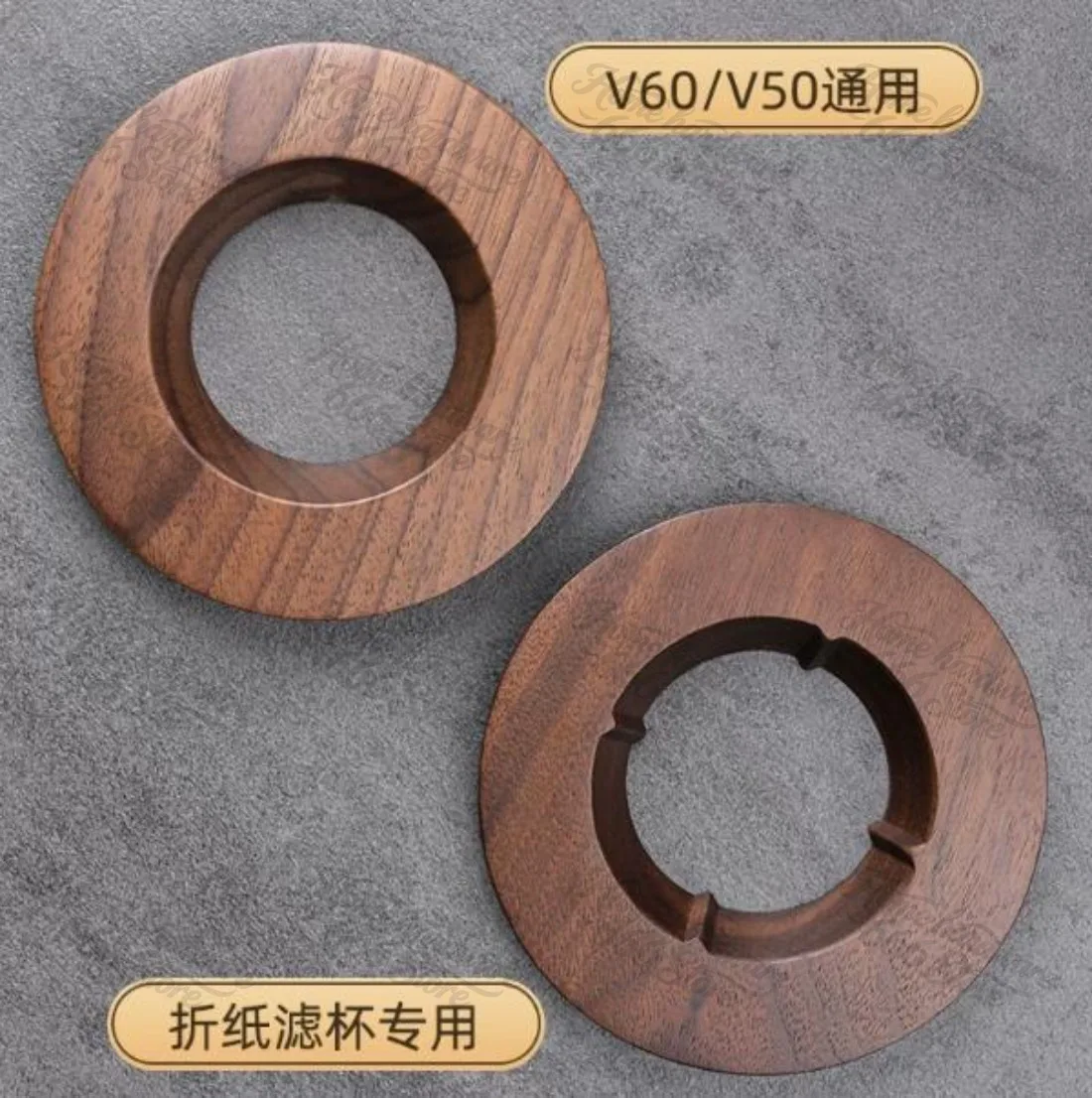 White V60 Coffee Filter Cup Holder Filter Cup Origami Wooden Holder Walnut Sharing Pot Hand Brewing Pot