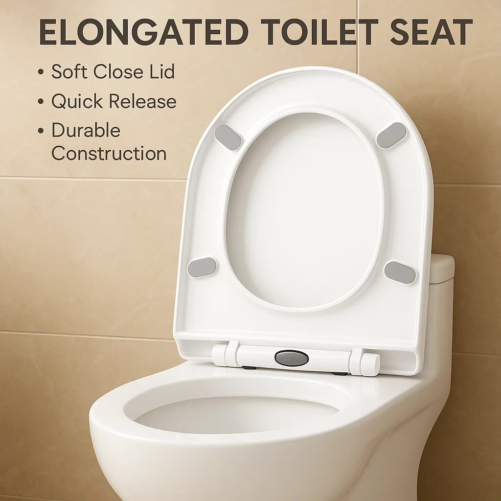 

Modern Style Toilet Seat Universal Fit Home Bathroom Toilet Cover