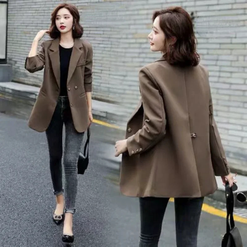 Luxury Latest Fashion Women's Blazer Suits Tailoring Clothing Black Trend Coats Korean Jacket for Women Fall Outfits Casual Long