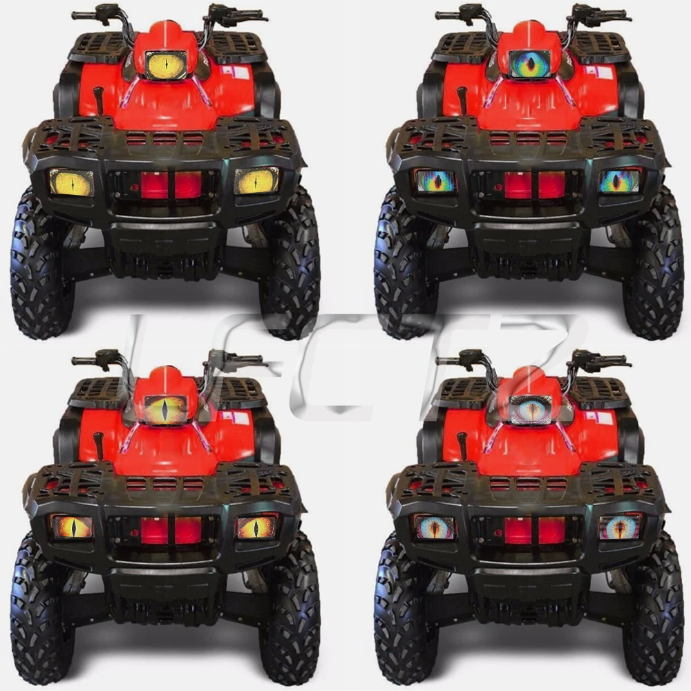 ATV Motorcycle Headlight Decoration Sticker Fit for Polaris Sportsman 500 1996-2004 Front Fairing Head Lamp Decals Stickers - view 3