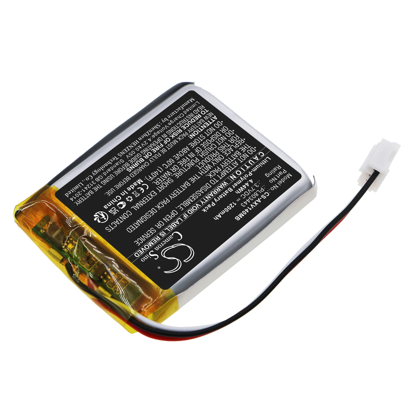Cameron Sion 3.7V 1200mAh Replacement BabyPhone Battery PL803443 for Axvue Video Monitor 140