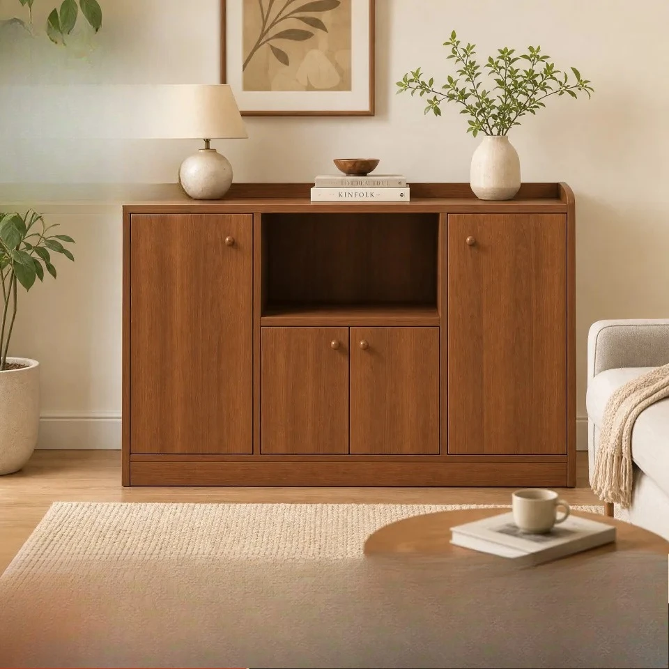 Wholesale custom dining side cabinets, living room floor-to-ceiling integrated wall storage cabinets