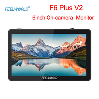 FEELWORLD F6 Plus V2 6inch On-camera DSLR Field Monitor Touch Screen Monitor with HDR 3D Lut IPS FHD 1920x1080 Video Focus Assis