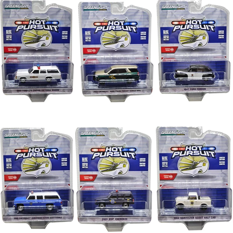 

Greenlight, масштаб 1:64, погоня штата Иллинойса, полиция, серия 46, 1988, Корона, Виктория, вагон, детская коллекция, игрушечная модель