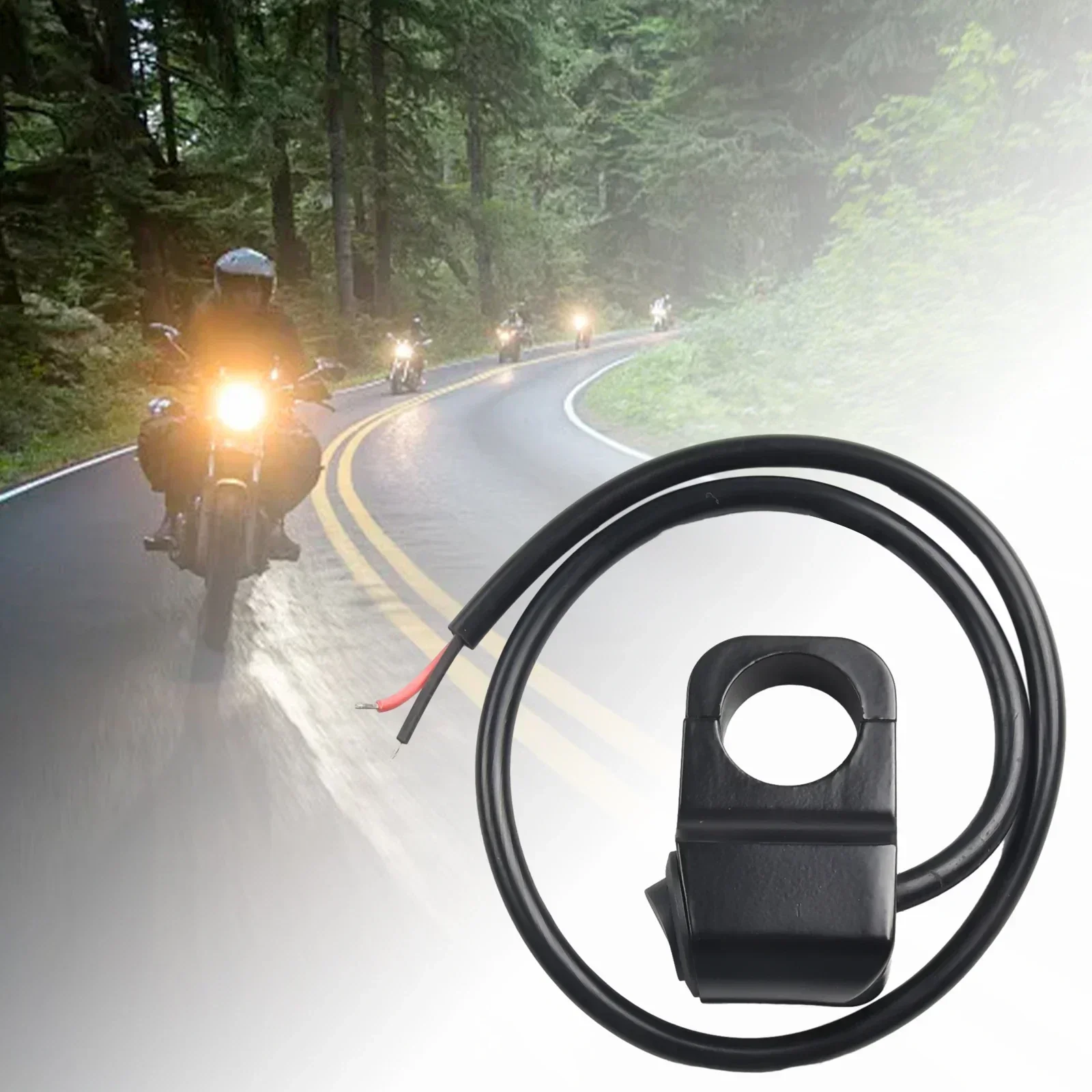 High Quality Headlight Switch ON/OFF Switch Fog Spotlight Switch Handlebar Waterproof 12V Black CNC Aluminum-alloy