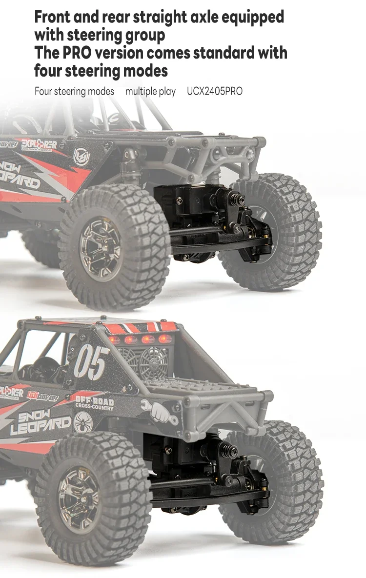 1/24 RC Crawler UDIRC UCX2405 Brushless/Brushed Motor 4WD Off-road Mini Rock Crawler Climbing Vehicle RTR RC Car Toys
