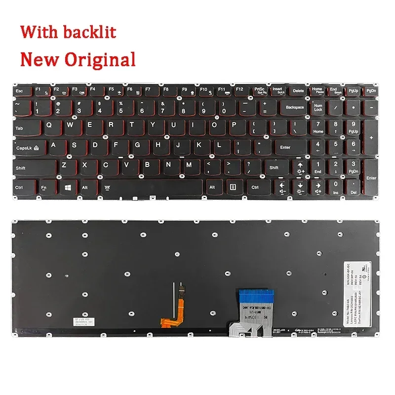 New genuine laptop rreplacement keyboard compatible for Lenovo y50p Y50-70 Y50-70AS Y50-80 Y50-70AM Y70P-70 u530t u530p view 4