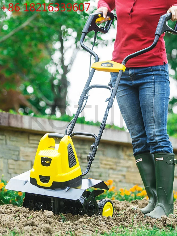 YAO 2400W Electric Small Tillage Ripper Micro-tiller Household Small Plowing Machine Scarifier Orchard Greenhouse Rotary Tiller