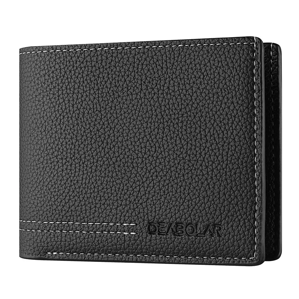 Men New Minimalist Wallet Ultra-thin PU Leather Multi-slot Newly Designed Wallet