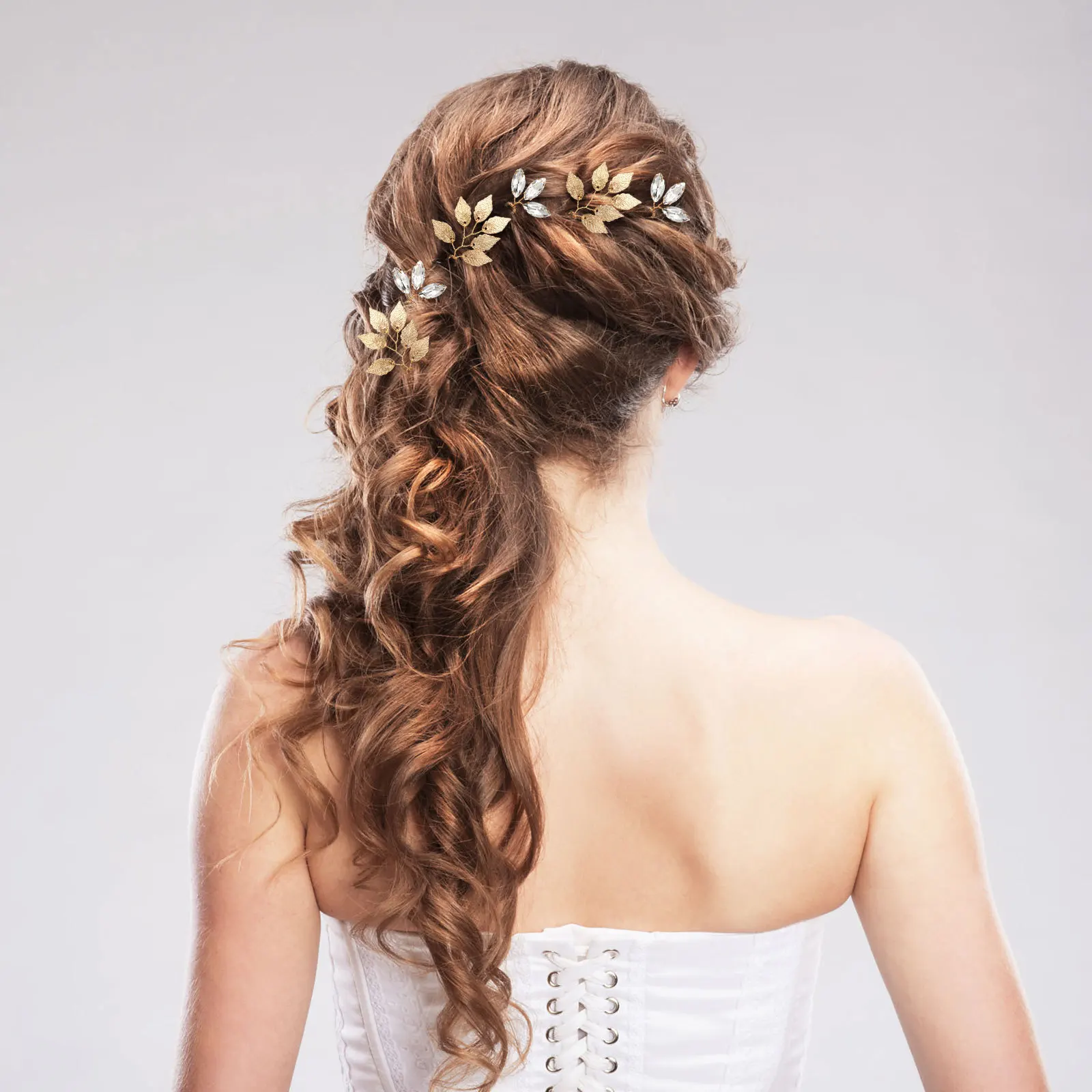 

6Pcs Rhinestone Hairpins Elegant Bridal Hair Accessories for Wedding Party Updo Styles Jewelry for Bride