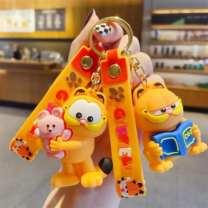 

Garfield cartoon cute plush keychain kawaii for men and women couple matching pendant accessory anime merchandise wholesale