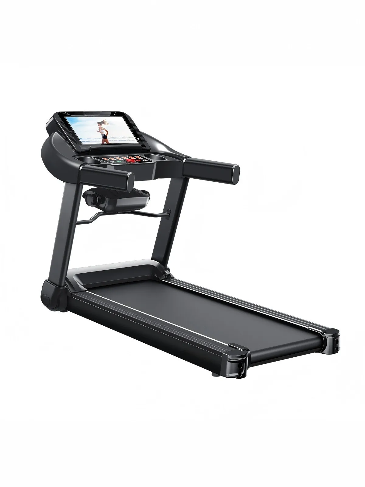 

Electric Treadmill, Folding Quiet Large Screen Smart Shock Absorption, Home Use Multi-Function Fitness Equipment