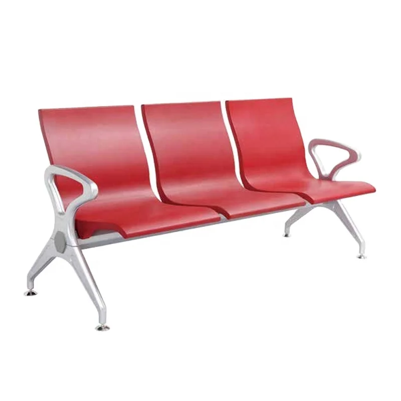 

Стальная скамья для ожидания на 1-5 мест с подушкой из ПУ - Модульное кресло для приемных зон в аэропортах, больницах и офисах, поддержка оптовых заказов