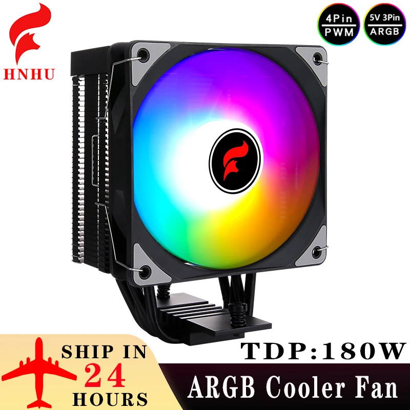 Обновленная версия HNHU Процессор AM4 AM5 Кулер RGB 120 мм Вентилятор 4 тепловых трубки x79 x99, совместимый с процессором LGA115x 1200 1700 18xx 2066 2011 Обновленная версия HNHU Процессор AM4 AM5 Кулер RGB 120 мм Вентилятор 4 тепловых трубки x79 x99, совместимый с процессором LGA115x 1200 1700 18xx 2066 2011
