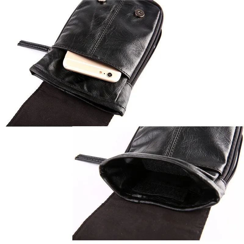 حقيبة هاتف كروس عصرية للرجال، حقائب خصر صيفية من مادة البولي يوريثان #3