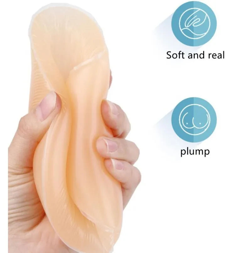 1PC Silicone Breast Form Supports Artificial Spiral Silicone Chest Fake False Breast Prosthesis 100g-350g Super Soft Sponge Pad