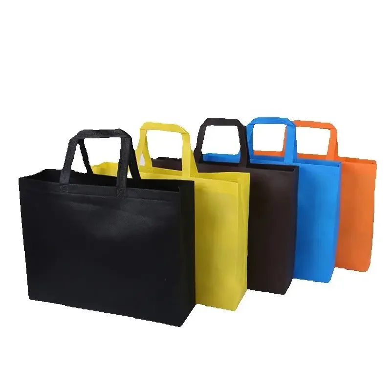 

20 Pcs Eco-Friendly Non-Woven Shopping Tote Bags LargeReusable Cloth Fabric Storage Pouches with Customizable Logo