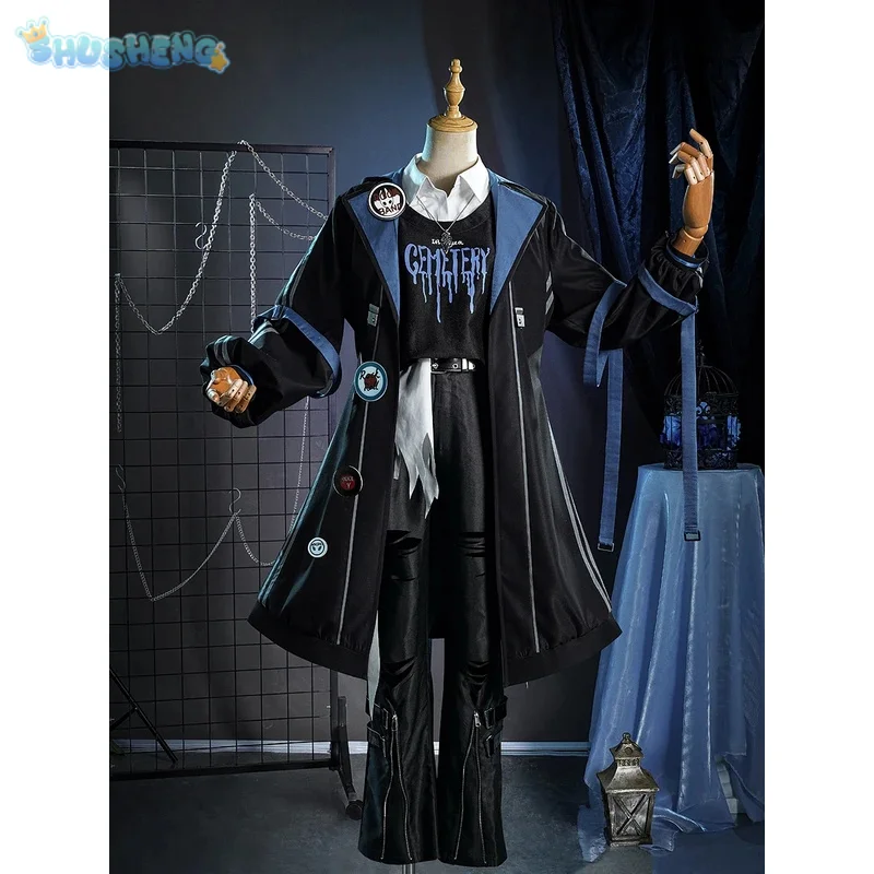 Ithaqua Cosplay Identity V Night watchman Costume Casual Mask Accessories Prop Set Party Concert Handsome Male Uniform full set