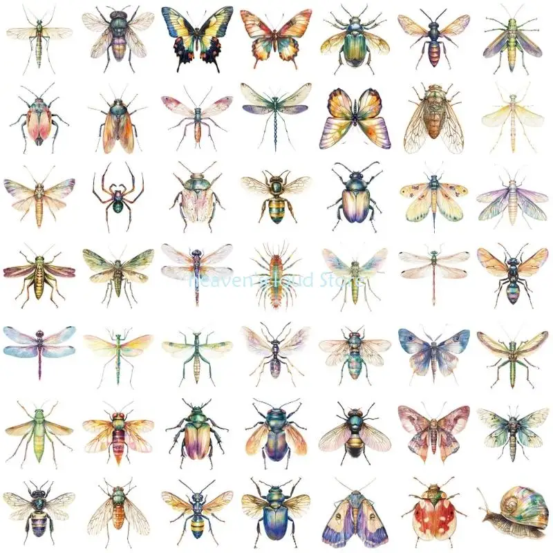 

Y88b 50 листов наклейка насекомого наклейка на стикер наклейка декоративная наклейка