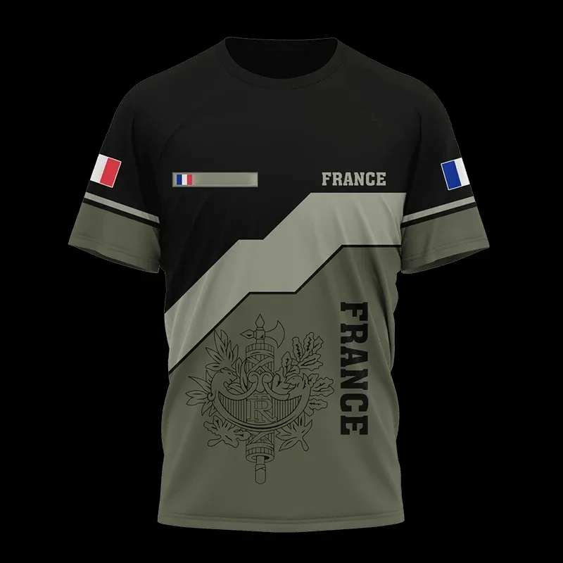 France Army Sport Camouflage Men T Shirt Commando 3D Breathable Short Sleeve Tactical Shirts Men\'s Clothing Top Tees