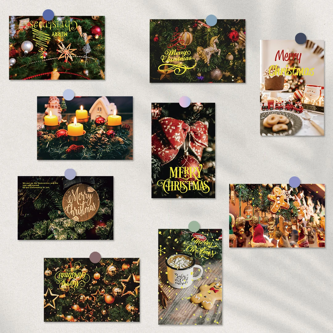 10/20PCS Christmas Winter Fairy Tales Wall Sticker Notebook Laptop Motorcycle Motorcycle Lucky Bicycle Coffee Retro Card Sticker