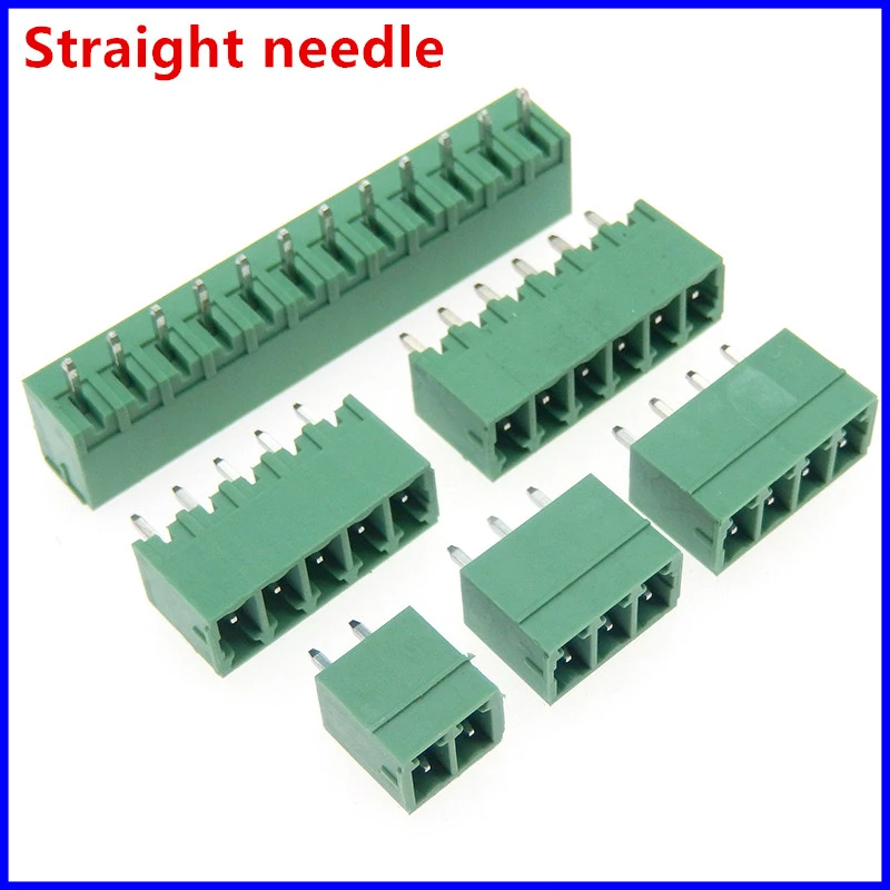 5PCS Pitch 3.81MM straight pin socket PCB 2P3P4P5P6P terminal suitable for KF2EDGK plug