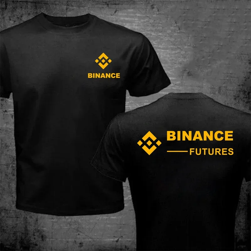 Crypto Binance T-shirt Harajuku Punk Cryptocurrency BNB Logo Men's T Shirts Men Tops Tees Bitcoin Blockchain T Shirt Male Tshirt