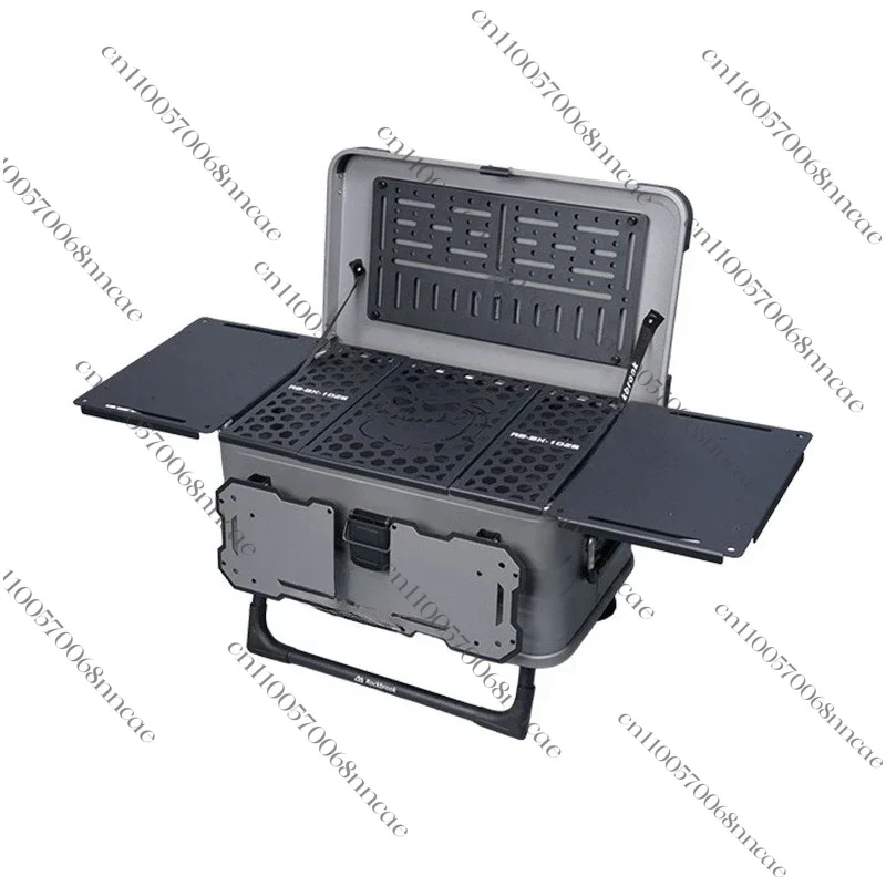 

Aluminum-magnesium alloy storage box modified box camping large capacity finishing box with tripod