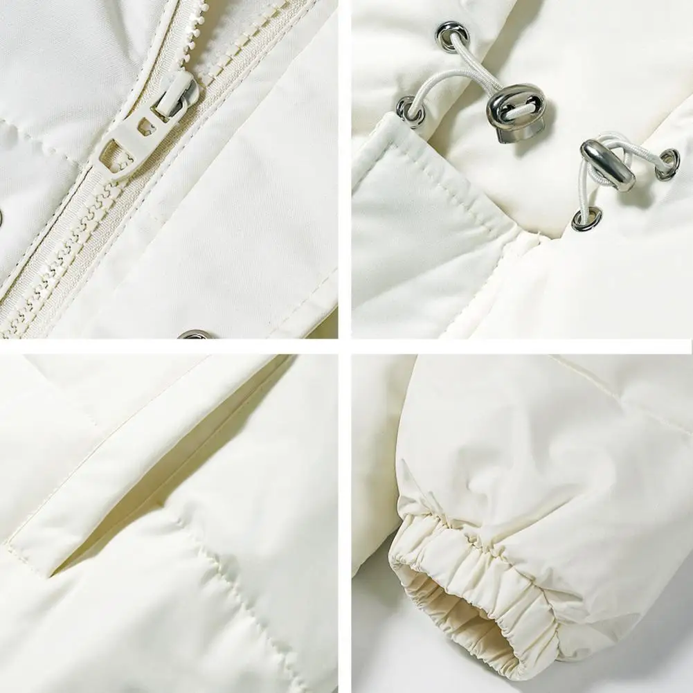 Scratch-resistant Outerwear Men Cotton Coat Men's Cotton Down Coat with Stand Collar Thickened Winter Outerwear Jacket Long