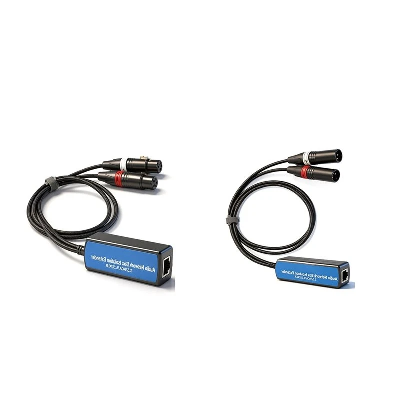M07K-Audio Network Box Isolation Extender 2-Channel XLR To RJ45 Network Cable Extender 500 Meter Transmission Male+ Female