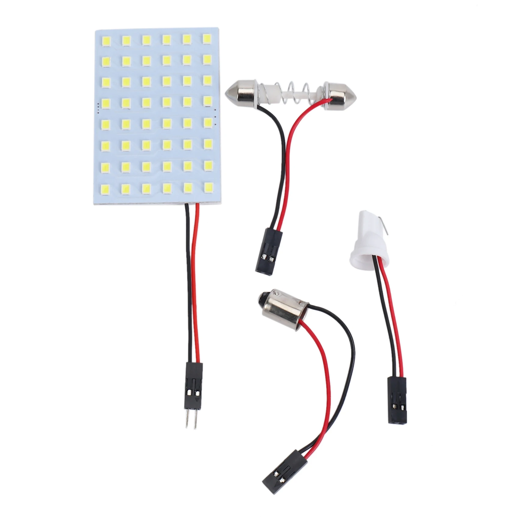 White 1210 SMD 48 LED Car Interior Dome Light Panel w T10 BA9S Festoon