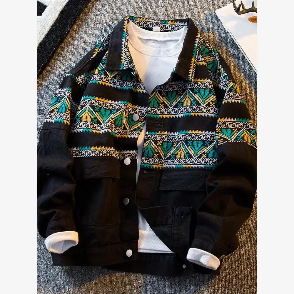 Men's Long Sve Denim Jaet Casual Versatile High-End Feeling Spring Autumn Wear for Middle-Aged And ly