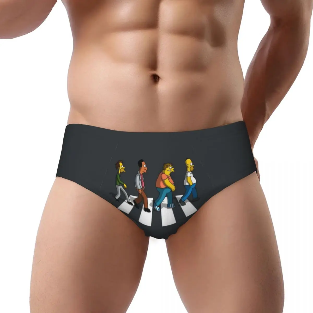 Custom Men's The Simpsons Men Panties Breathable Briefs Underwear