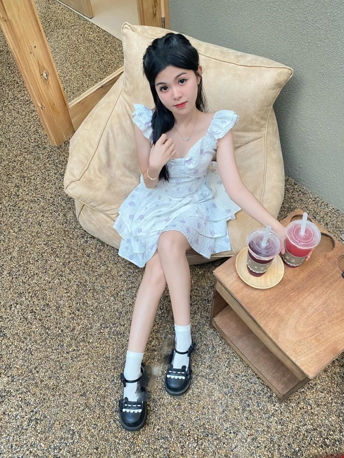 فساتين نسائية بأكمام قصيرة Dames ربيع ساتان برباط علوي ربطة عنق على شكل قلب خط عنق متدرج أشرطة مجمعة حسية أنيقة #5