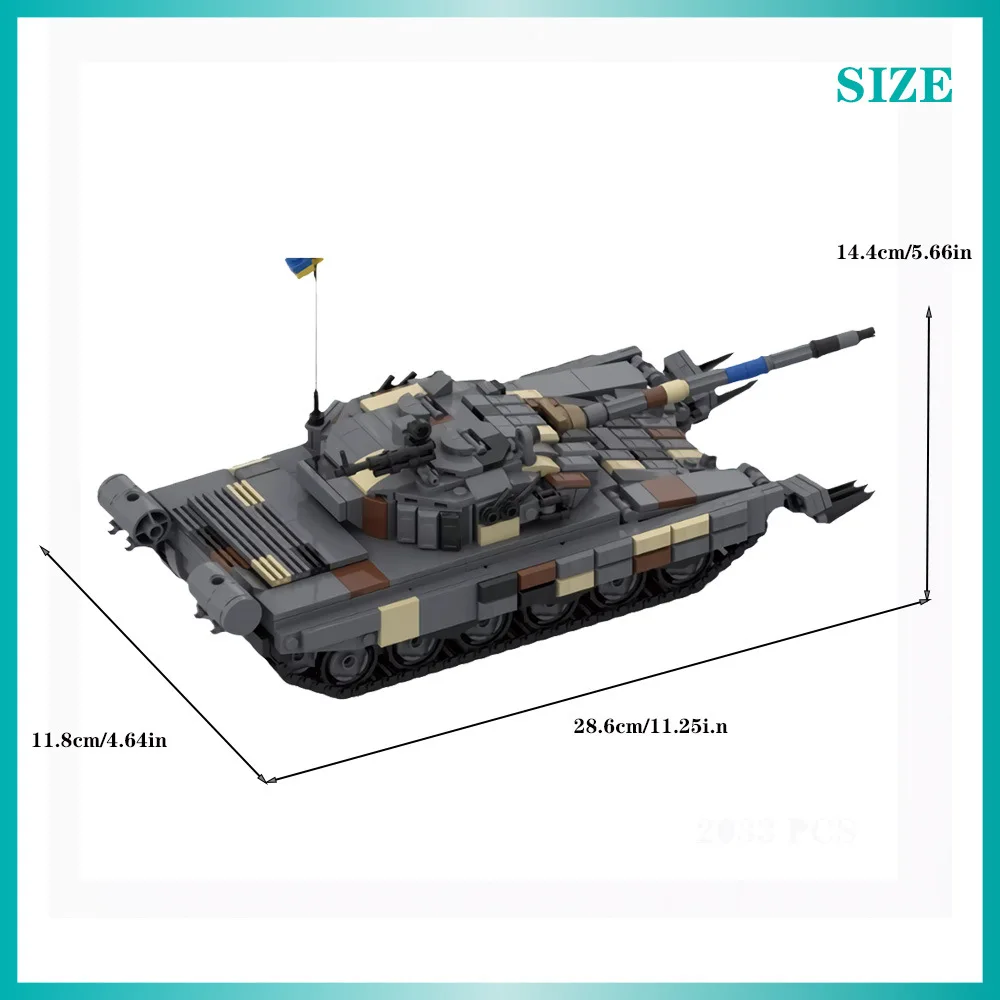 Hot Modern Military Toy Series Ukrainian Tank Building Blocks Toy Model Kids Educational Assembly Toy Boys Adult Gifts