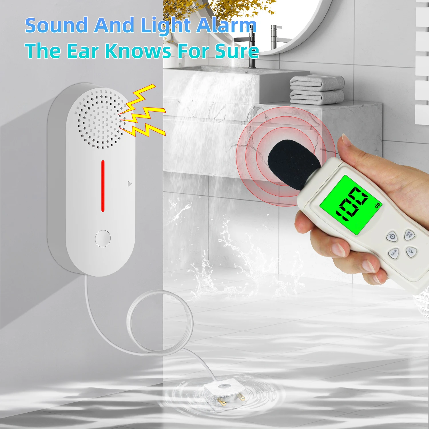 Gas Sensor for Home Water Leakage Sensor Security Alarm Hearing Leak Detector Wifi Tuya Zigbee Water Leak Detection Device Zigbe