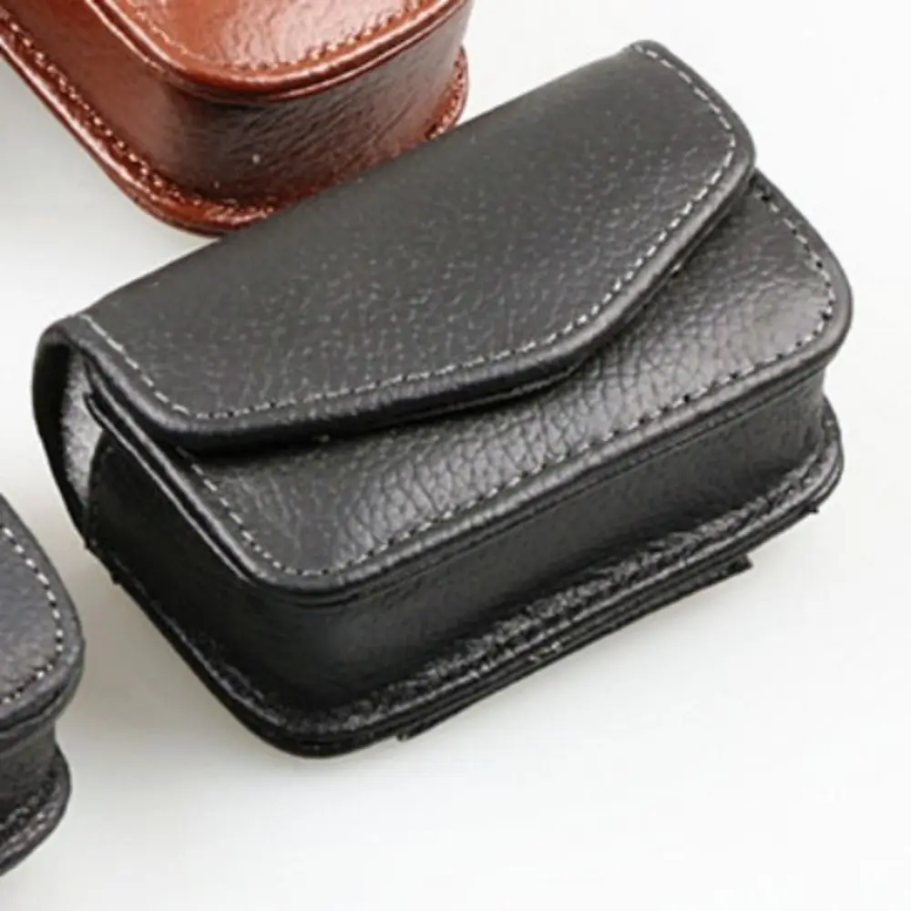 Classic Belt Wearable PU Glasses Case Men Portable Leather Folding Glasses Storage Box Women